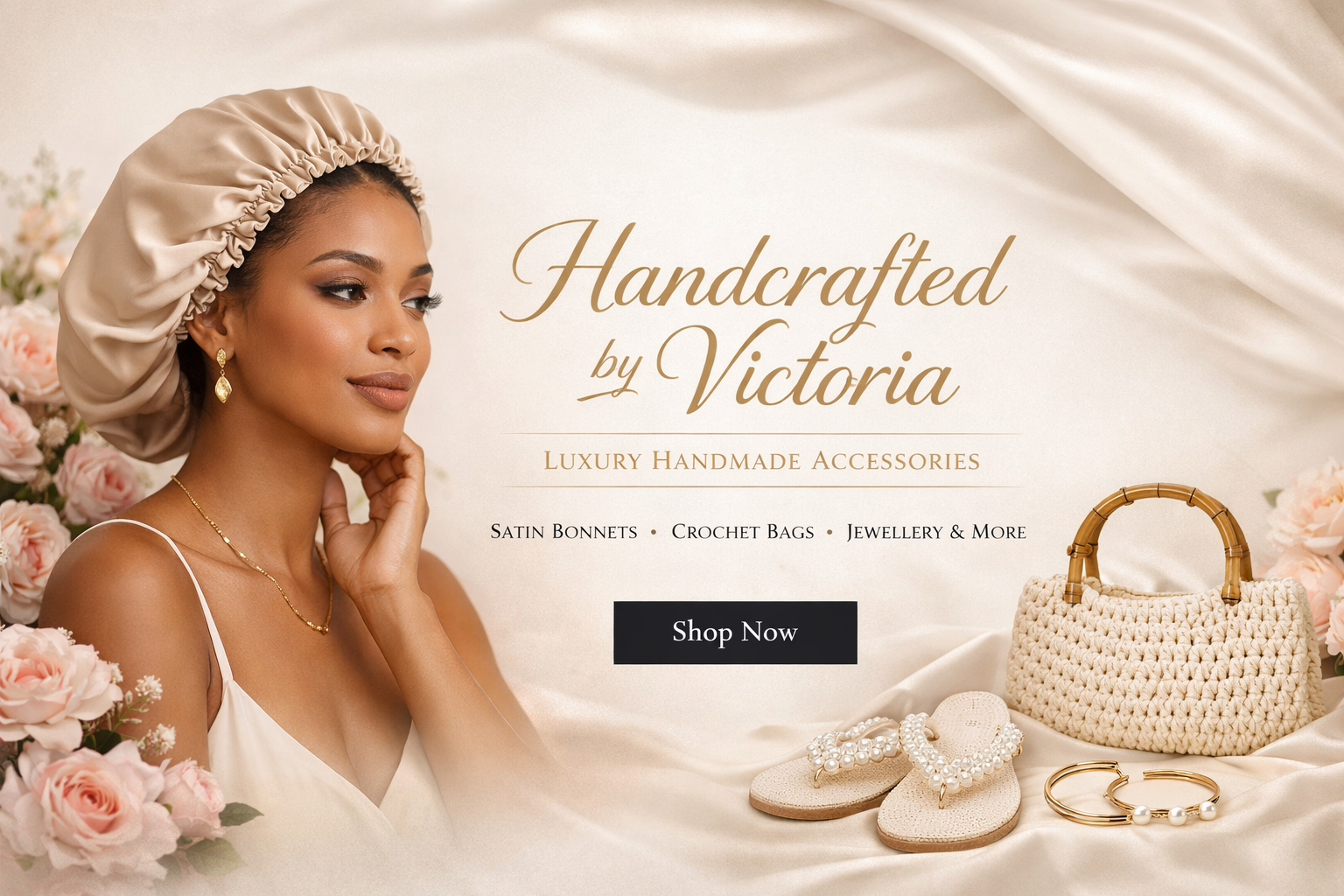 Luxury Satin Hair Bonnet | Handcrafted by Victoria – Handcrafted by ...