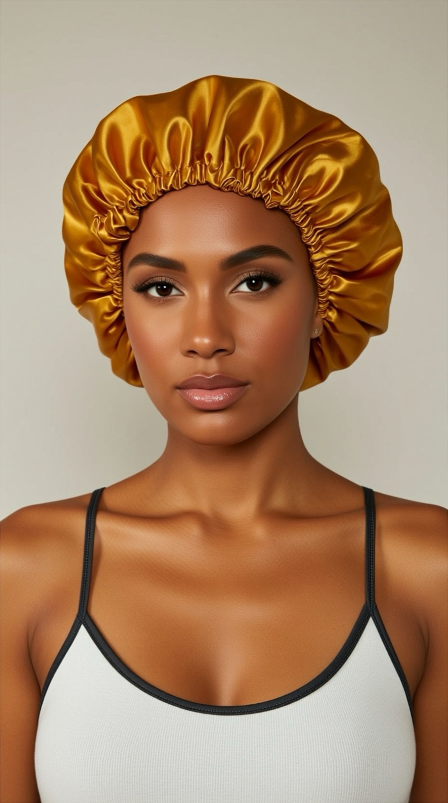 💛 Gold Satin Bonnet