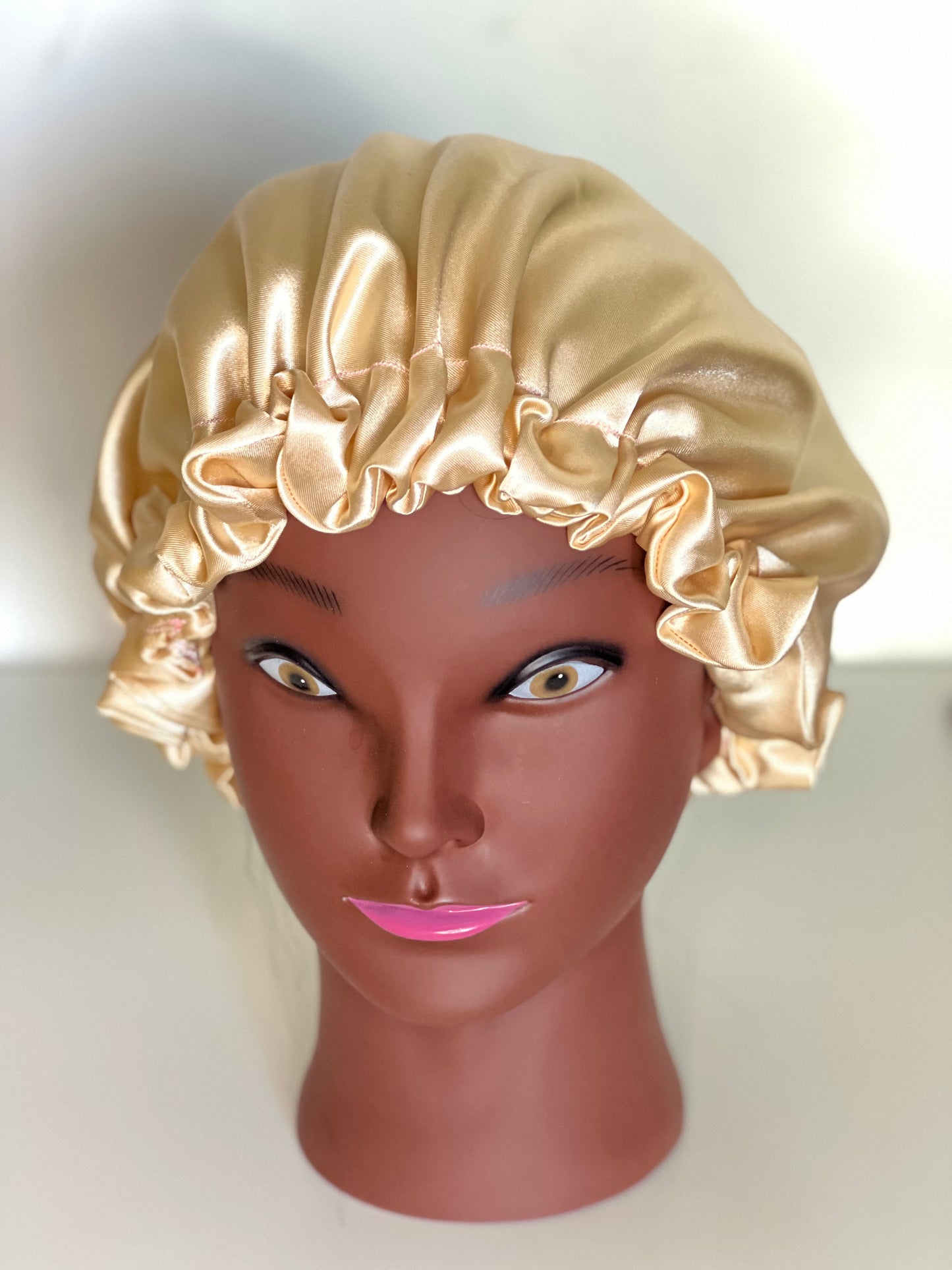 🤍 Champagne  Satin Bonnet