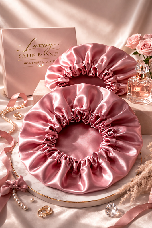 💗 Pink Satin Bonnet