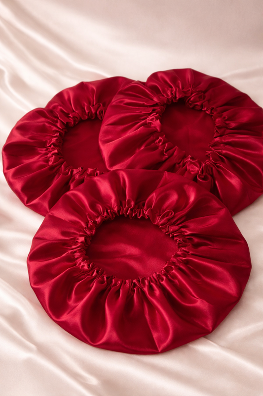 ❤️ Red Satin Bonnet