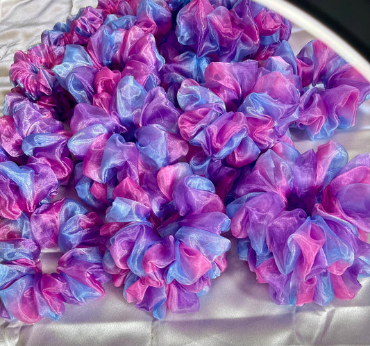 Dreamy Pastel Organza Scrunchie