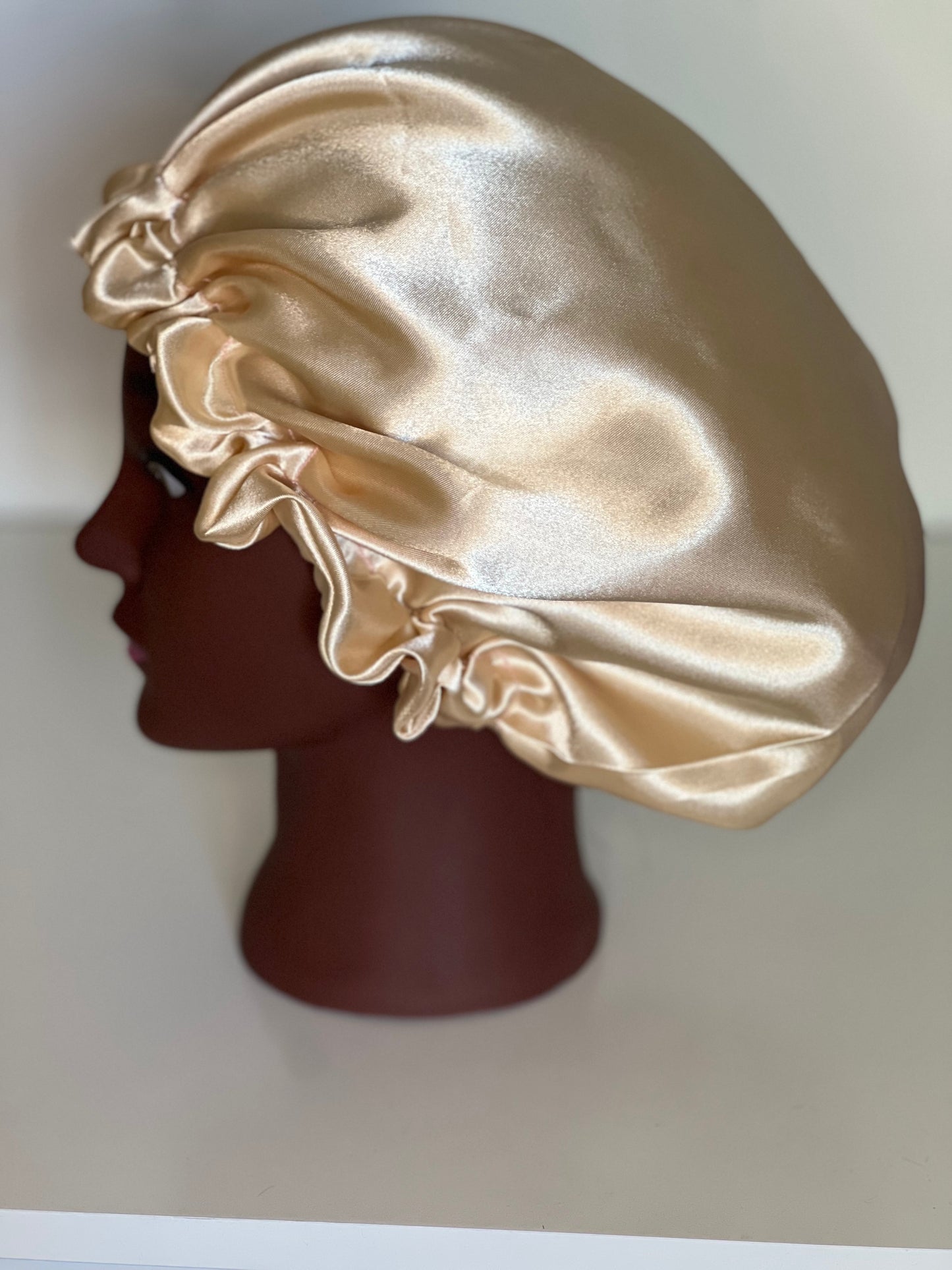 🤍 Champagne  Satin Bonnet